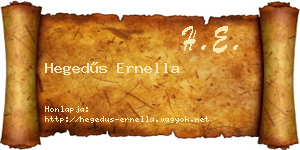 Hegedűs Ernella névjegykártya